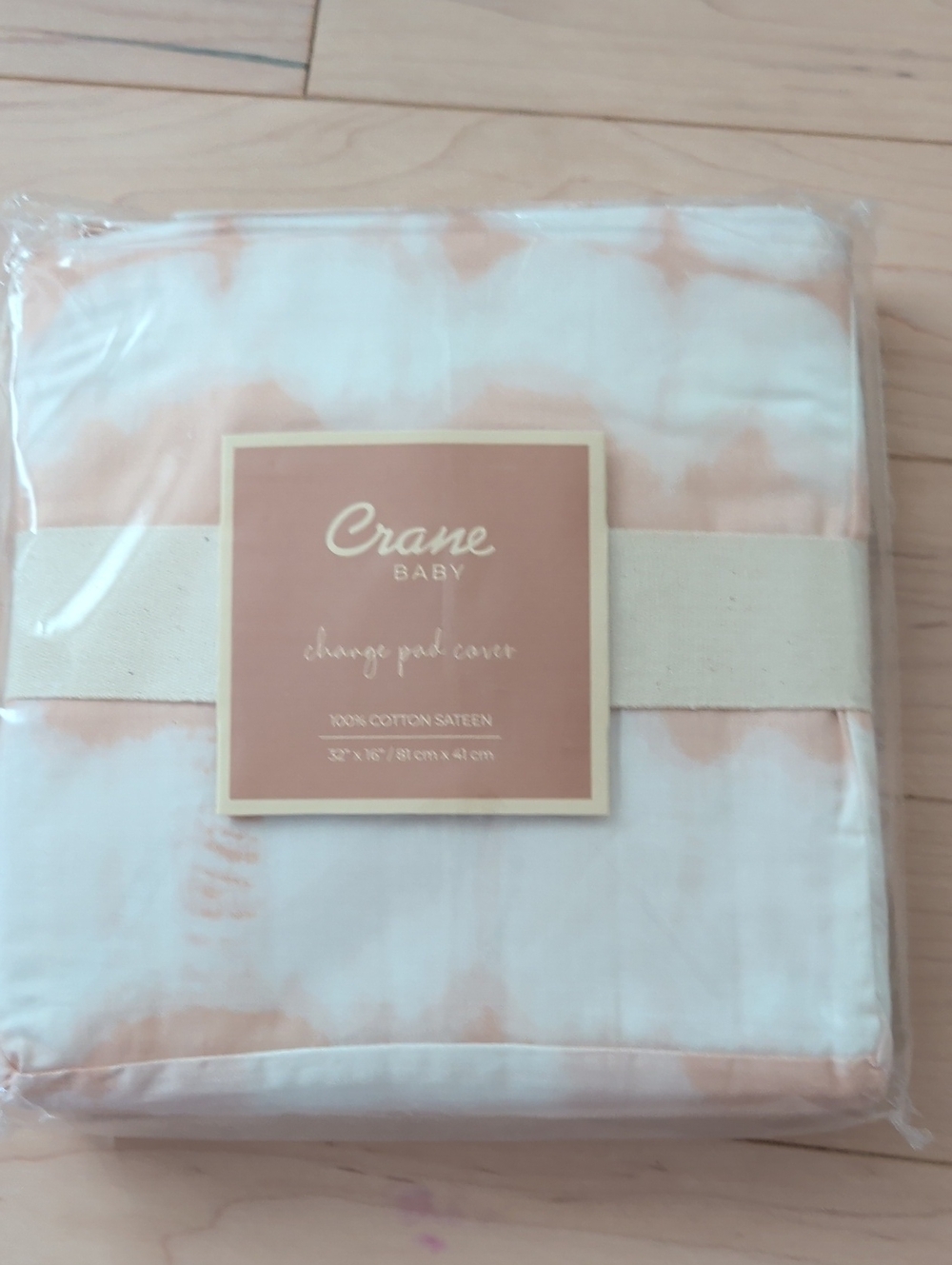Pink Tie-Dye Cotton Change Pad Cover